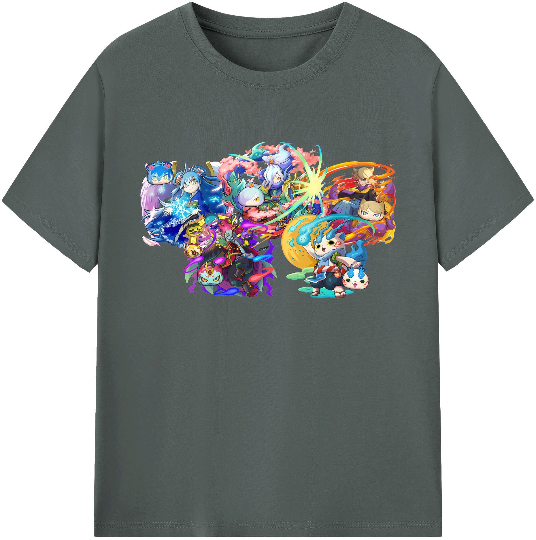 （画像用） 妖怪ウォッチ Yo-kai Watch 綿100％ メンズ半袖Tシャツ｜肌触りやわらか＆通気性